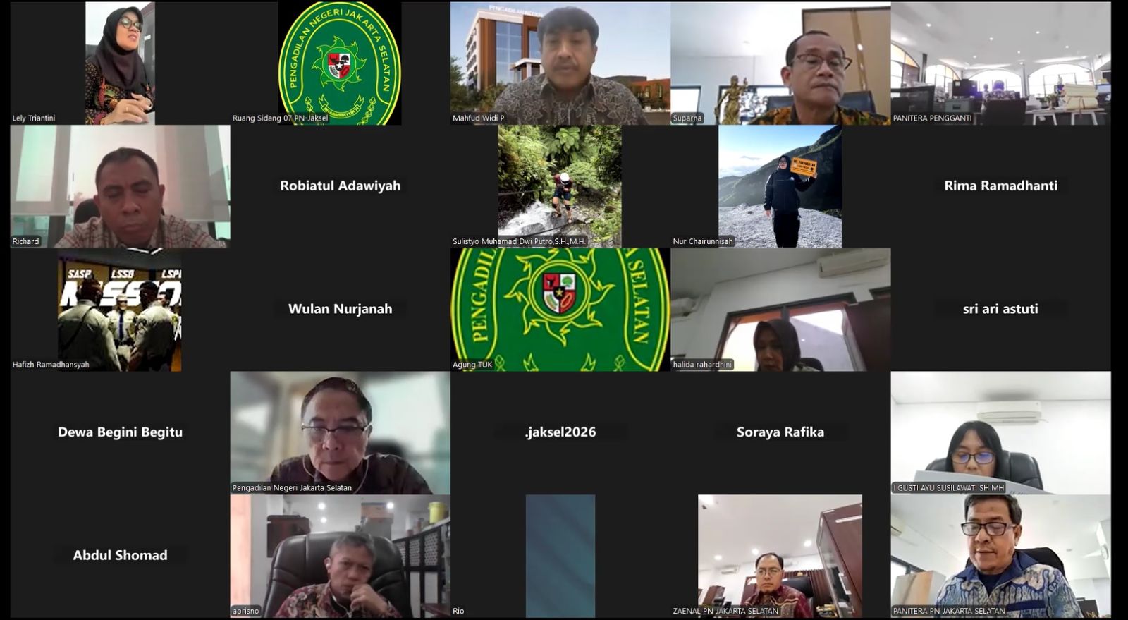 Pengadilan Negeri Jakarta Selatan Gelar Rapat Pembinaan, Monitoring, dan Evaluasi Kinerja Bulan Juli 2026