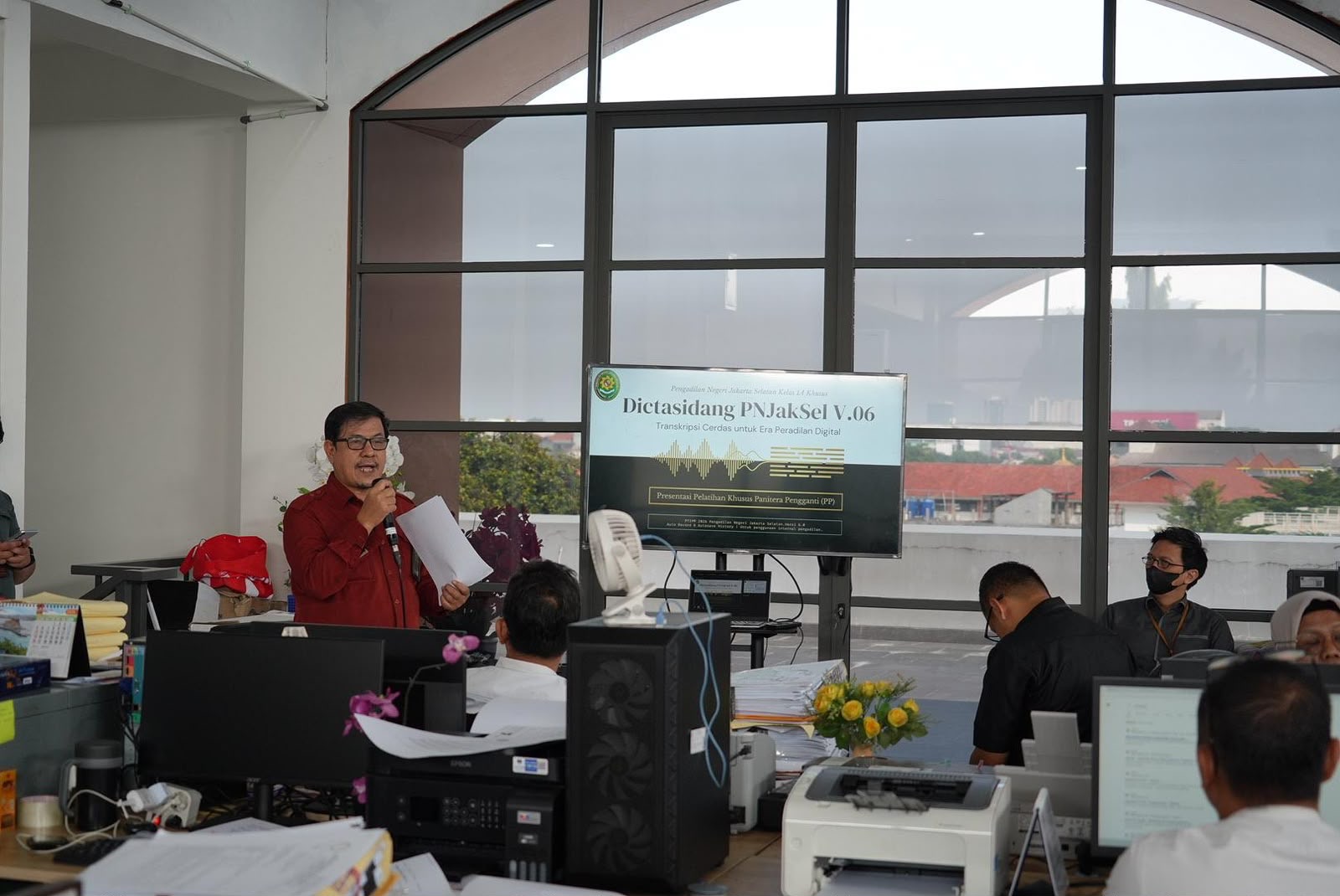 PENGADILAN NEGERI JAKARTA SELATAN GELAR PELATIHAN APLIKASI DICTASIDANG PNJAKSEL V.06