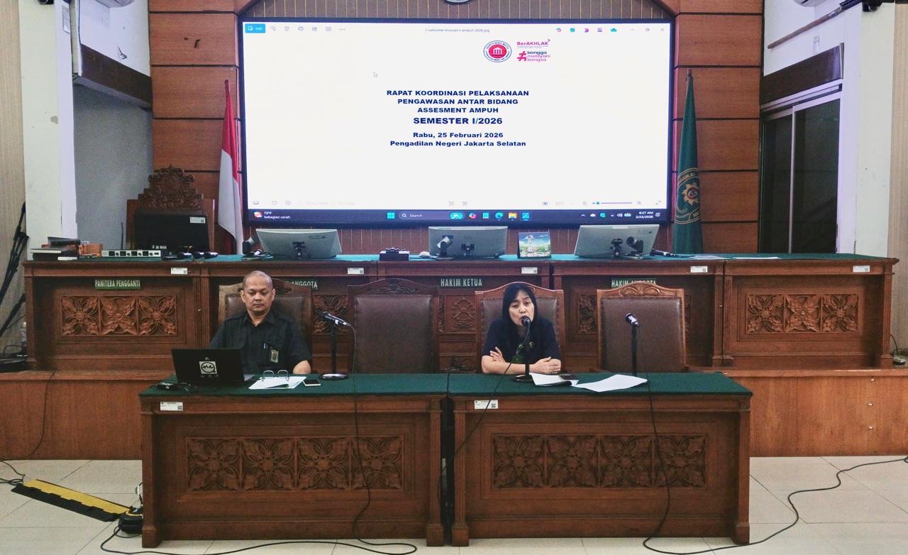 Rapat Koordinasi Pelaksanaan Pengawasan Antar Bidang Assessment AMPUH Semester I Tahun 2026