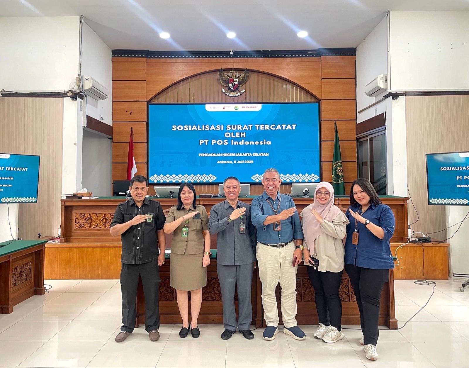 Sosialisasi Surat Tercatat Oleh PT. POS Indonesia di Pengadilan Negeri Jakarta Selatan