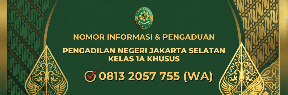 Pengaduan via WhatsApp PN Jakarta Selatan